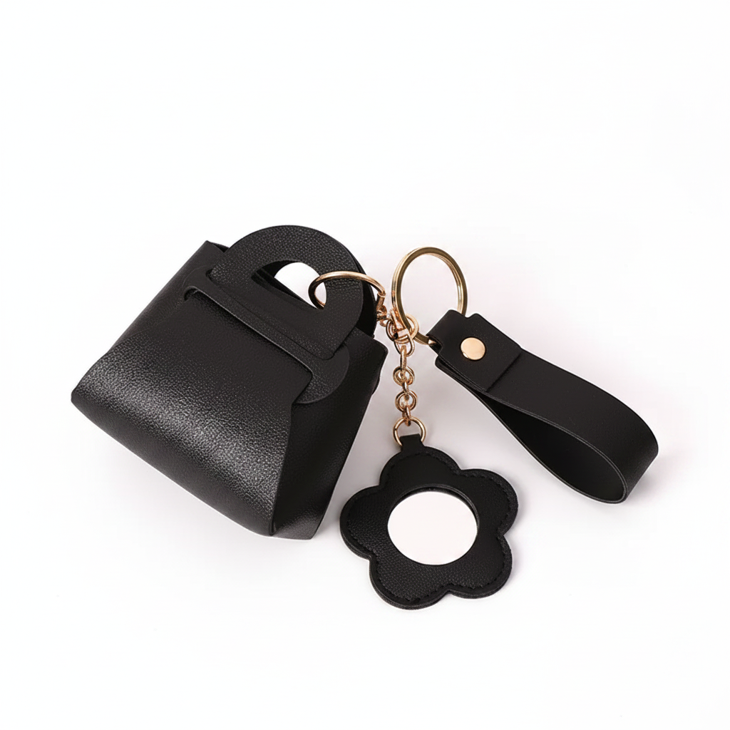 Mini Handbag Keychain – Black